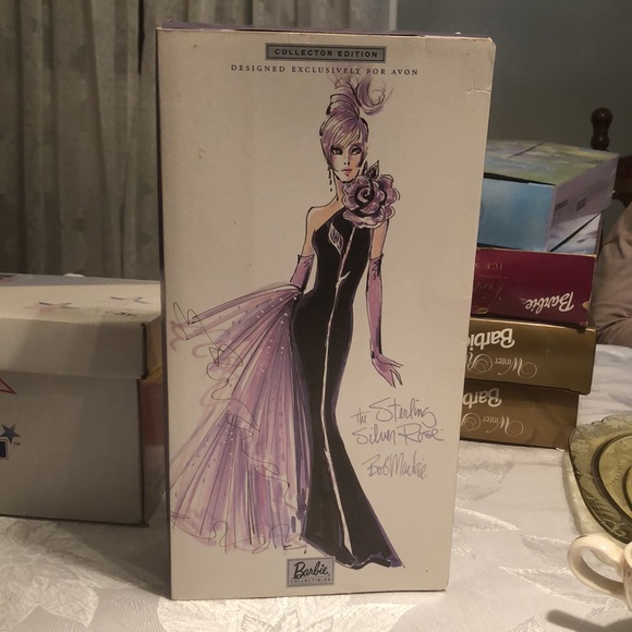 Barbie Collectibles Designed for Avon Bob Mackie Sterling Silver Rose doll. - Picture 3 of 5